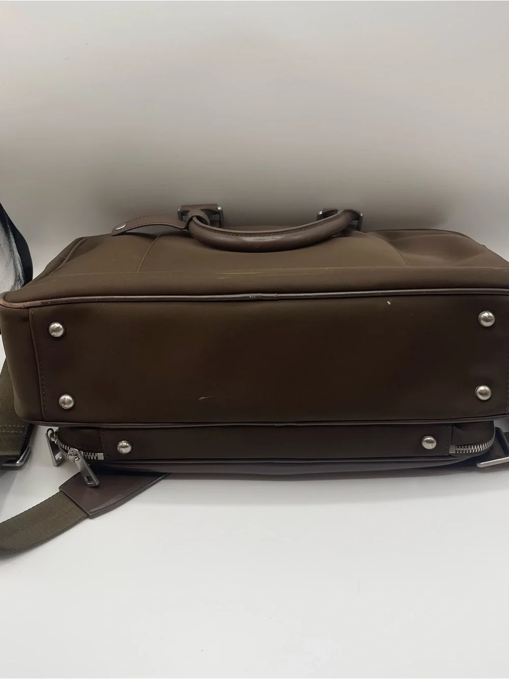 Oak and Rove Alto briefcase/duffel in brown leather
